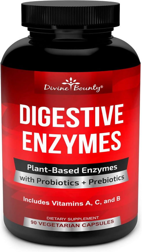 Digestive Enzymes with Probiotics & Prebiotics, 90 Vegetarian Capsules for Healthy Digestive Tract
