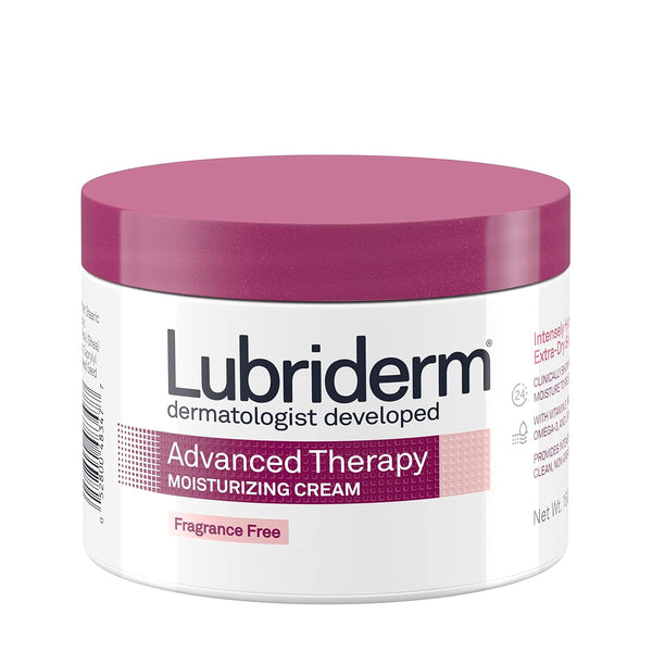 Lubriderm Advanced Therapy Fragrance-Free Moisturizing Cream, Vitamin E & Pro-Vitamin B5, 16 fl. oz for Extra Dry Skin