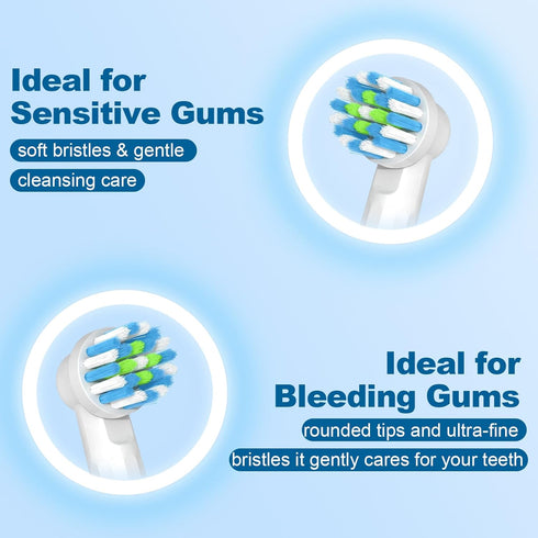 16 Pcs Replacement Toothbrush Heads for Braun Oral B Pro 1000/7000/9600/5000/8000, Precision Sensitive Refills