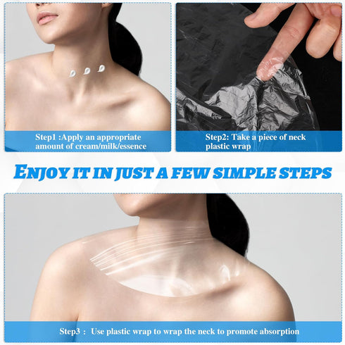 200 Sheet Disposable Neck Wrinkle Mask for Moisture Lock, Plastic Neck Mask Paper Sheets for DIY Skin Care Firming