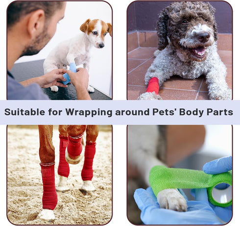 Mr. Pen Self Adhesive Bandage Wrap, 6 Pack, Colorful 2" x 5 Yards, Cohesive Medical Wrap, Elastic Bandage Tape