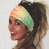 Olbye Boho Headbands for Women, 3Pcs Wide Elastic Turban Hair Bands, Non Slip Floral Workout Hair Accessories
