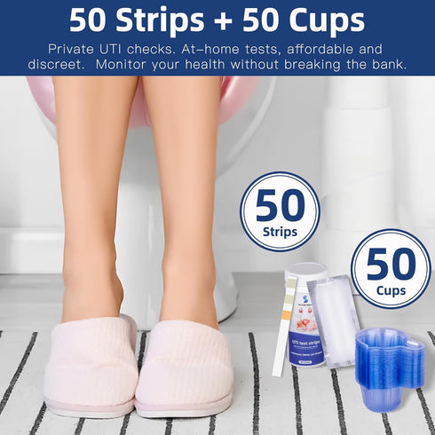Sooenben 3-in-1 50ct UTI Test Strips, Full Panel Urinary Tract Infection Test Kit at Home for Women Men Kids