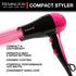 Remington Compact Styler - Small & Portable Hair Dryer - Ceramic Blow Dryer with 2 Heat/Speed Settings & Cool Shot Button for Smooth Finish - Travel Size Lightweight Handheld Dryer, 1875W