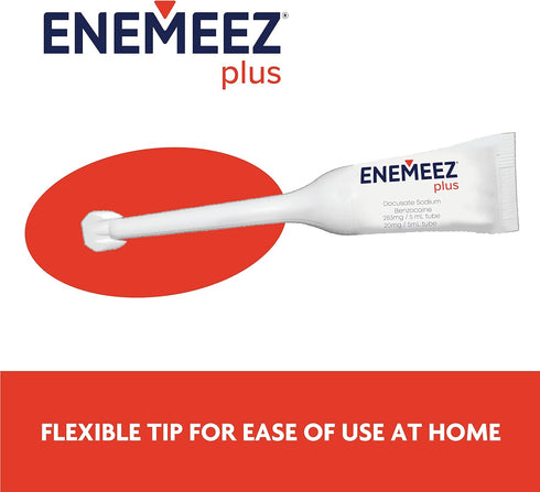 Enemeez Docusol Plus Docusate Sodium Enema - Clear 5 ml, 5 Count, Fast-Acting for Constipation Relief