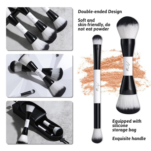 Oneleaf Dual-ended Makeup Brushes Set for Professional Makeup Artists
