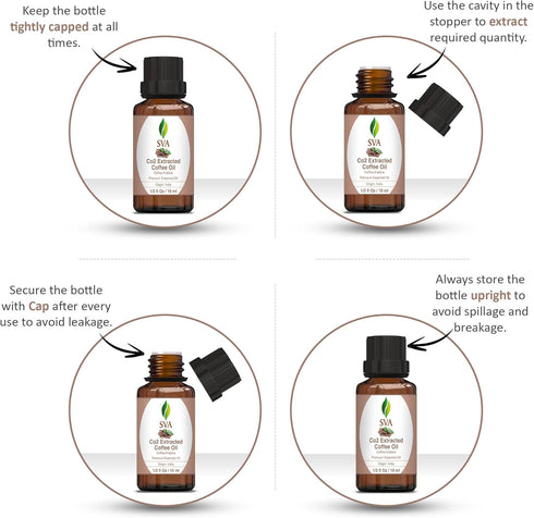 SVA Coffee Essential Oil – 1/3 Fl Oz – 100% Natural Coffee Oil for Diffuser, Hair Care, Face, Skin Care, Aromatherapy,
