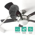 Washable Ceiling Fan Cleaner, 13 to 50 Inch Microfiber Duster with Telescoping Extension Pole (Gray)