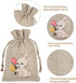 CCINEE 36PCS Easter Burlap Bags with Drawstring, Bunny Jute Goody Bags for Kids Party Favor Supply