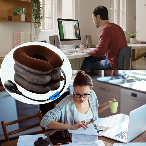 Cervical Neck Traction Device - Adjustable Neck Stretcher for Instant Neck Pain Relief, Neck Support Brace for Home Use