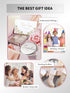 Compact Mirror for Purse, Double-Sided 1X/2X Magnifying Metal Pocket Makeup Mirror - Round, Silver