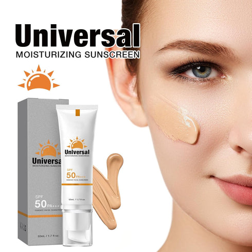 2Pcs Tinted Sunscreen SPF 50 for Face, Universal Moisturizing Protector, Travel Size, No Sticky Skin Care Solution