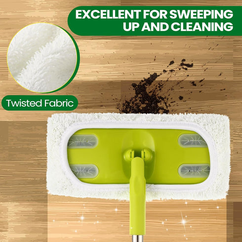 HunnmingRe 18 Pack Reusable Microfiber Mop Pads Refills Compatible with Swiffer Sweeper Dry Sweeping Cloths for Wet