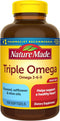 Nature Made Triple Omega 3 6 9, Flaxseed, Safflower, & Olive Oils, 150 Softgels, Fish Free Omega 3 Supplement