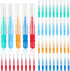 ewinever 50 Count Interdental Brush - Toothpicks Tooth Flossing Head for Oral Dental Hygiene (3 Sizes)