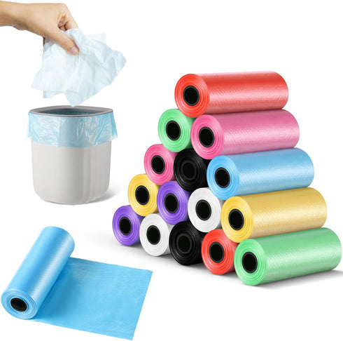 240 Counts Mini Trash Bags, 0.5 Gallon Tiny Garbage Bags, Strong Trash Can Liners for Car, Kitchen, Office