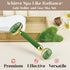 Rena Chris Face Roller & Gua Sha Set, Natural Jade Massage Tools for Jawline Sculpting and Puffiness Reducing, Beauty & Skincare