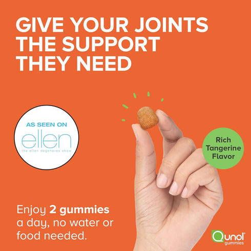Qunol Turmeric and Ginger Gummies, 90 Count - Vegan, Gluten Free Joint Support Supplement with Ultra High Absorption
