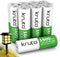Kruta Rechargeable AA Batteries 12-Pack, 1600mAh 1.2V NiMH High Capacity for Outdoor Solar Lights