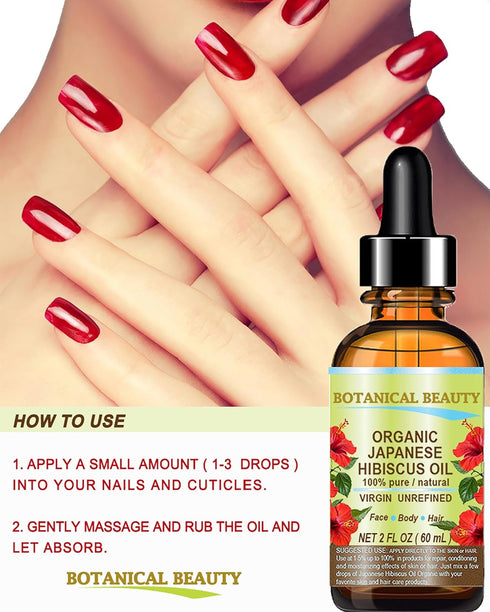 Organic HIBISCUS OIL, 100% Pure Natural Virgin Unrefined Cold Pressed for Face, Skin, Hair Growth (0.5 Fl. oz.)