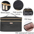 8.8L Double Layer Travel Makeup Bag, Large Cosmetic Case for Travel-Size Accessories, Brushes, and Skin Care - Black