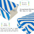 Blue Striped Mini Paper Bags, 50 CT Party Favor Bags for Kids Birthday Supplies (3.5×2.3×7 in)