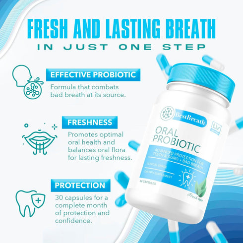 1 Pack Best Breath Oral Probiotic, 30 Capsules for 1 Month, BestBreath for Bad Breath