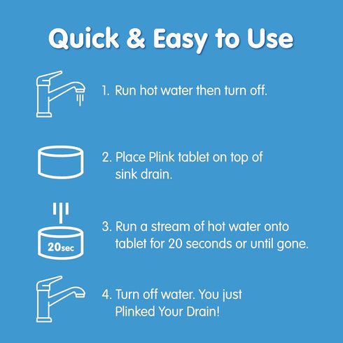 Plink Fizzy Drain Freshener and Cleaner, 6-Pack, Lemon Scent, Prevents Clogs and Removes Odors