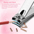 Nail Care Kit Manicure Grooming Set with Travel Case, Yougai 18 Piece (Pink)