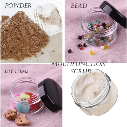 ZEJIA 50PCS 5 Gram Sample Containers with Lids, Mini Makeup Containers with Labels