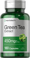 Horbaach Green Tea Extract Capsules 450mg | 180 Count | Non-GMO, Gluten Free Herbal Supplement