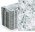 zjdbset 100Pcs Disposable Greenery Guest Napkins Paper Disposable Hand Towels Green Leaves Decorative