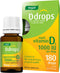 Ddrops Vegan 1000 IU 180 Drops - Daily Vitamin D Liquid - Supports Bone Health & Immune System