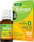 Ddrops Vegan 1000 IU 180 Drops - Daily Vitamin D Liquid - Supports Bone Health & Immune System
