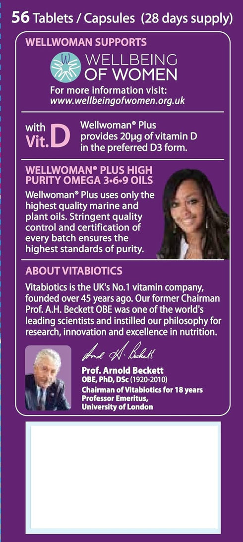 Wellwoman 56 Vitabiotics Plus Tablets Capsules