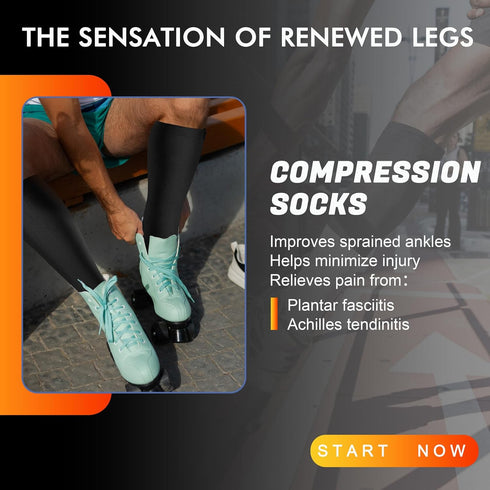 Tinojye 2 15-20 mmHg Pair Plus Size Closed Toe Compression Socks with Zipper, Compression Stockings for Overweight