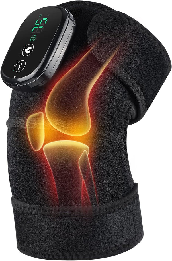 ERHIVORA Knee Massager with Heat and Vibration, Knee Heating Pad for Arthritis with Massage Function