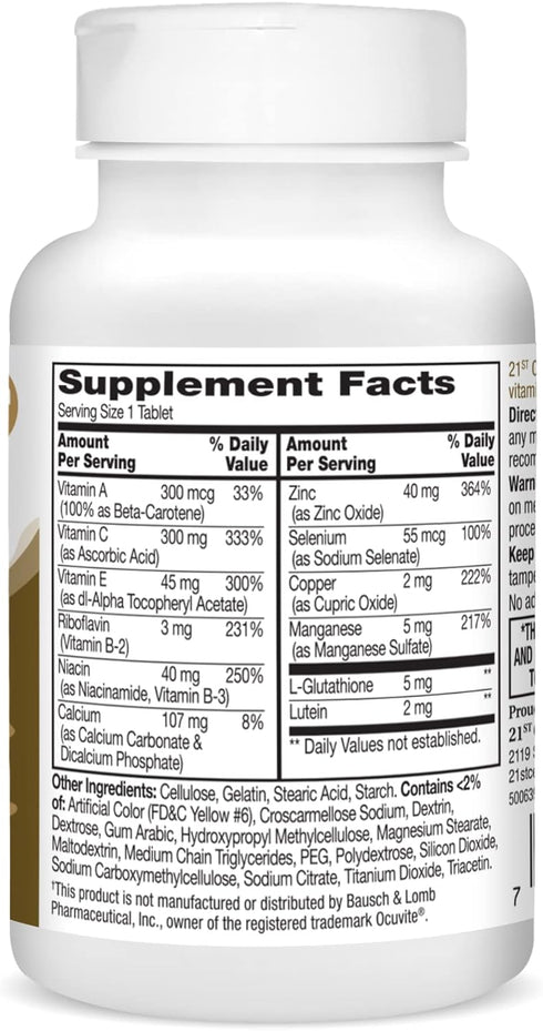 21st Century Healthcare Eyes Extra Tablets, 36 Count, 27418