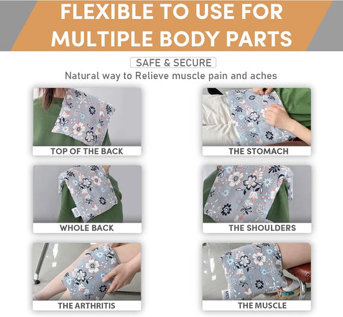 UNCN Wide Microwave Heating Pad, 9 * 15" Washable Cover, Cordless Hot Pad for Neck, Shoulder, Back Pain Relief,