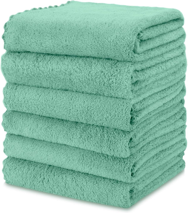 kimteny Kitchen Cloth Dish Towels, 13x28 Inches Premium Dishcloths, Super Absorbent Coral Velvet Microfiber Cleaning