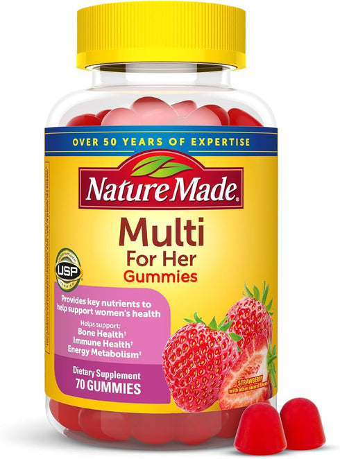 Nature Made Multivitamin For Women, Womens Gummy Multivitamins for Daily Nutritional Support,