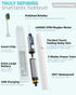 7AM2M Sonic Electric Toothbrush for Adults and Kids, Roman Column Handle Design (White), 6 Brush Heads, 5 Modes, Smart