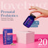 Lovebug Prenatal Probiotic, Helps with Morning Sickness, Nausea & Digestion, Multi Strain 20 Billion CFU, 30 Capsules