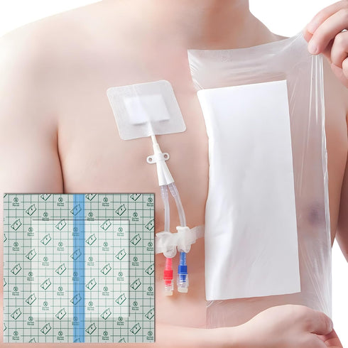 Hola Health Waterproof Shower Cover Shields Dialysis Port Picc Line Chest Catheter PD Peritoneal