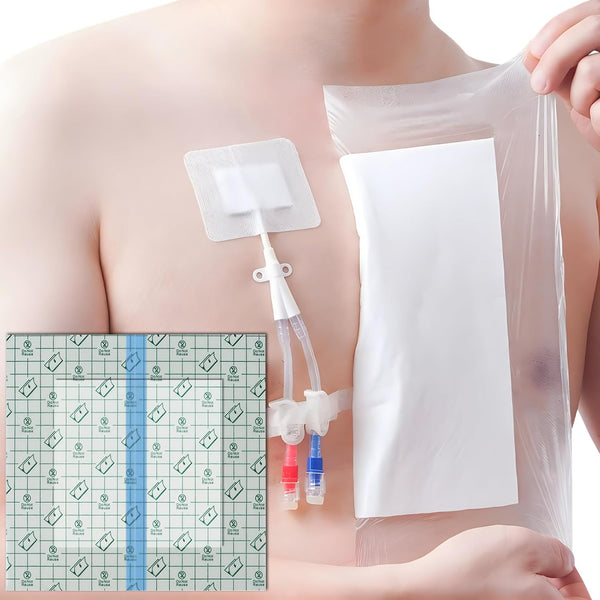 Hola Health Waterproof Shower Cover Shields Dialysis Port Picc Line Chest Catheter PD Peritoneal