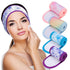 Denfany Spa Facial Headband | Terry Cloth Headband 4 Pack | Ultra Soft Adjustable Skincare Headband for Face Washing