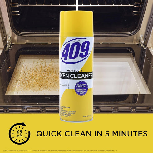 409 Heavy Duty Spray-On Oven Cleaner, Cuts Through Grease & Grime, Lemon Scent, 14.5 Oz