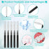 300PCS Interdental Brushes for Braces, Soft and Bendable Dental Brush for Orthodontic Braces, Teeth Flossers (Black)