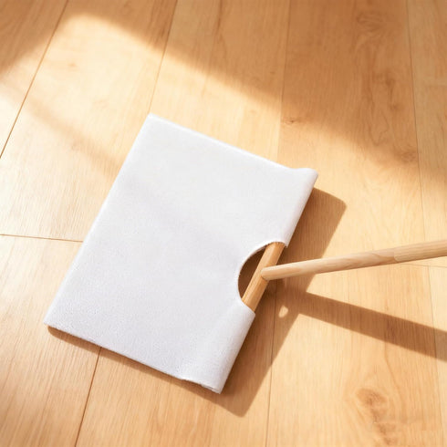 Singhoow Set 40 Inch 3 15 24 Inch Cuban Wood Mop T Stick with Pcs Microfiber Squeegee Mopping Towel Floor Cloth