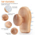 Scalp Massager Shampoo Brush, Wooden Wet and Dry Hair Scalp Care Brush, Exfoliator with Soft Silicone Bristles
